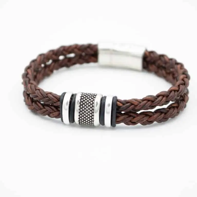 Braided Leather Unisex "Outrigger" bracelet