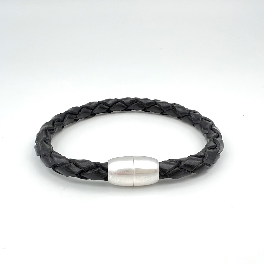 Braided Leather "Bolo" Bracelet