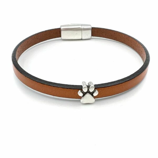 Dog lover's bracelet "Puppy Paw" Design Tan